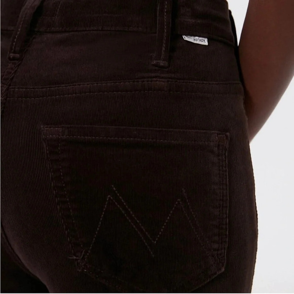 MOTHER Mole Corduroy The Hustler Ankle Fray Brown Retro Flare Crop Pant 28 - Picture 3 of 12